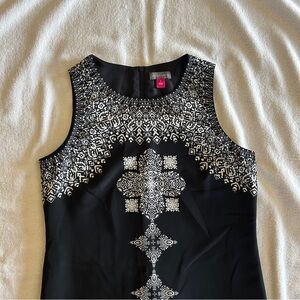 Vince Camuto Black and White Sheath Dress
